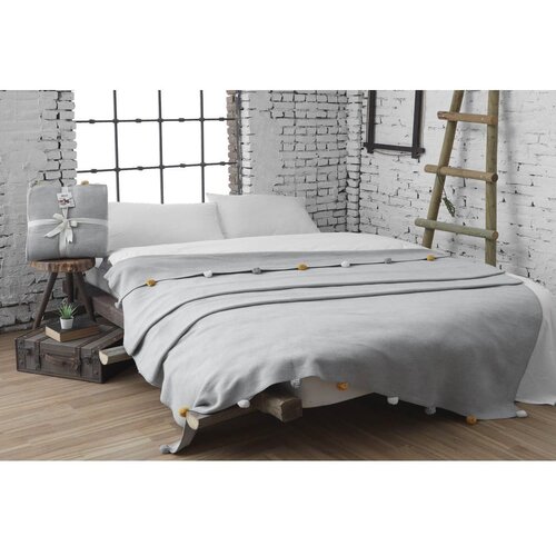 Mijolnir Sivi prekrivač od flisa 150x200 cm Pom Pom &amp;ndash; Slike