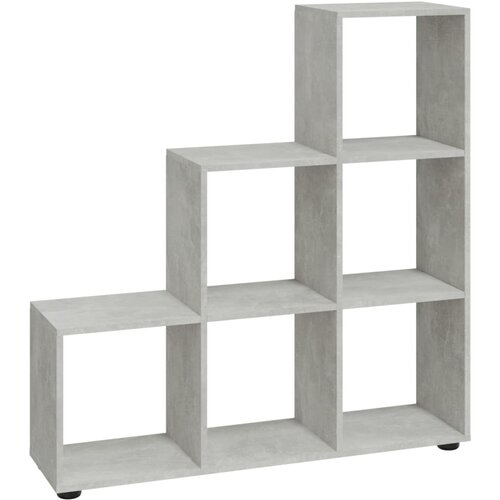Maison Chic Stopničasta Knjižna omara - Knjižni regal betonsko siva 107 cm inženirski les, (21726195) Cene