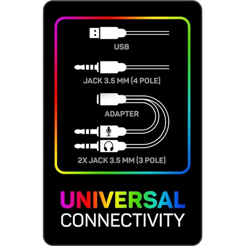 Connect IT CHP-5500-RD - LED gejmerske žične slu&amp;scaron;alice sa mikrofonom crne/crvene Slike