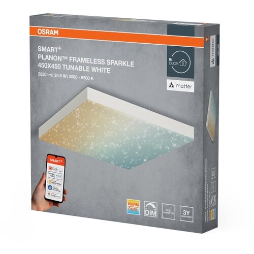 Osram LED prigu&amp;scaron;iva stropna svetiljka SMART+ FRAMELESS LED/24,5W/230V 45x45 cm Wi-Fi Slike