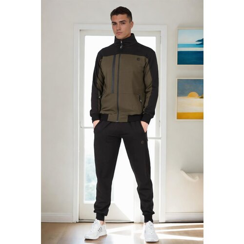 Dewberry 174886 Mens Tracksuit Set-Khaki Slike