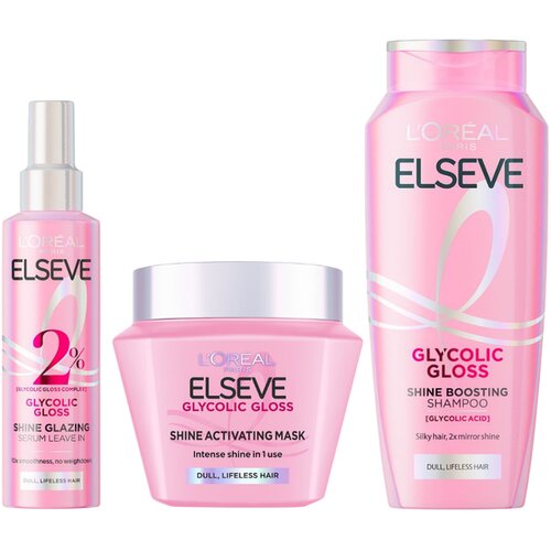 L&amp;acute;Or&amp;eacute;al Paris Elseve Glycolic Gloss set za kosu Slike