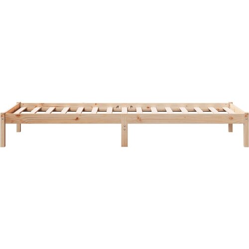  Dugi okvir kreveta bez madraca 100 x 220 cm masivna borovina Slike