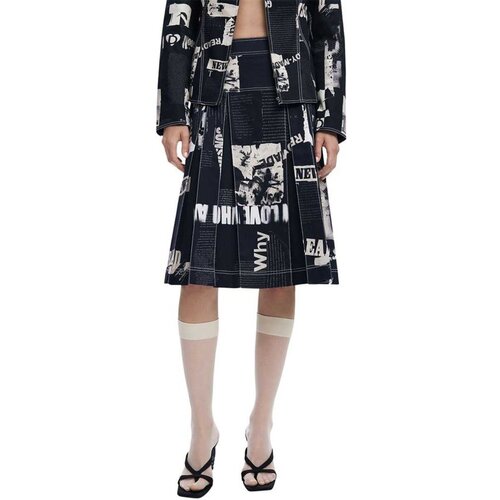 Desigual teget midi suknja Cene