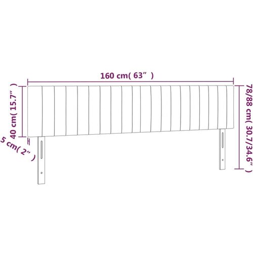  Uzglavlje krem 160x5x78/88 cm od tkanine Slike