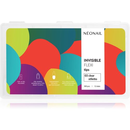NeoNail Tipse za nokte NeoNail Invisible Flexi 300 kom &ndash; 03 Clear Stiletto Cijene