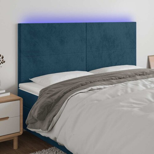  LED uzglavlje tamnoplavo 180x5x118/128 cm bar&scaron;unasto Cijene