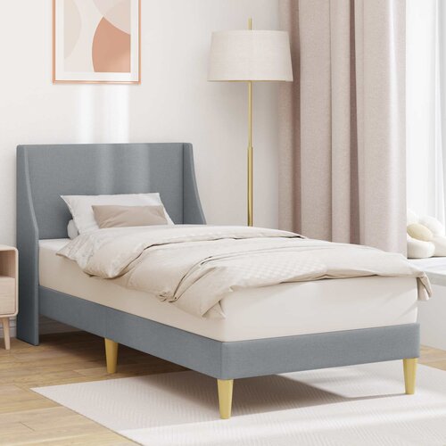  Krevetna konstrukcija Svijetlo siva 100 x 200 cm tkanina Cijene