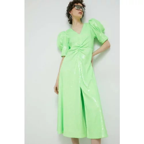 ROTATE Obleka zelena barva