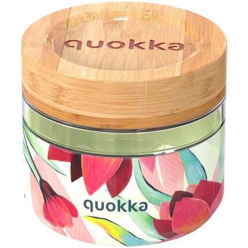 NOBRAND Quokka, Posoda za hrano 500ml, dekoracija pomlad s bambusovim pokrovom, Večbarvno, (5000071449) Cene