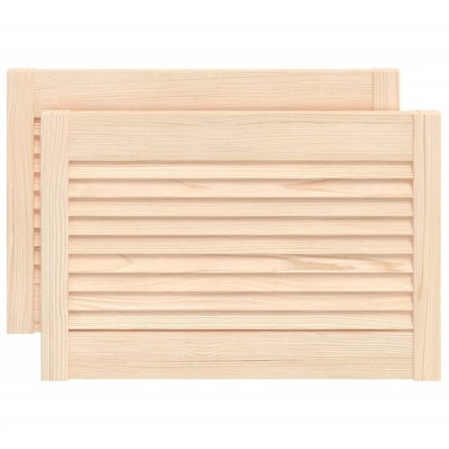vidaXL Vrata za omarico z letvicami 2 kosa 39,5x59,4 cm trdna borovina, (21413490) Cene