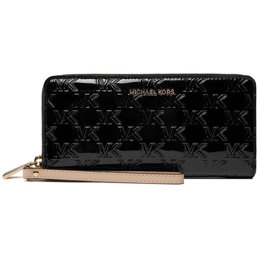 Michael Kors Velika ženska denarnica Large Logo Embossed 34H3GJ6T9U Black Slike