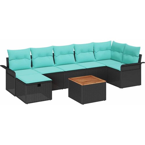 Sjedeća garnitura za vrt 8 kom. poliratan 297,5 x 132,5 x 85 cm Slike