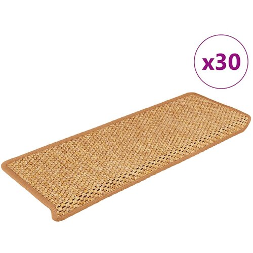 vidaXL Samolepilne preproge za stopnice sisal 30 kosov 65x21x4 oranžne Cene