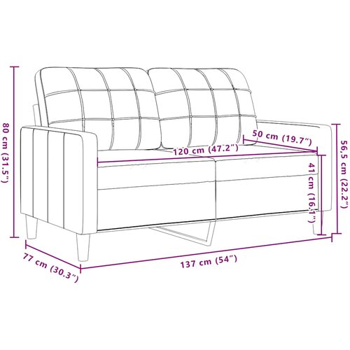  2-dijelni set sofa s jastucima smeđi bar&amp;scaron;unasti Slike