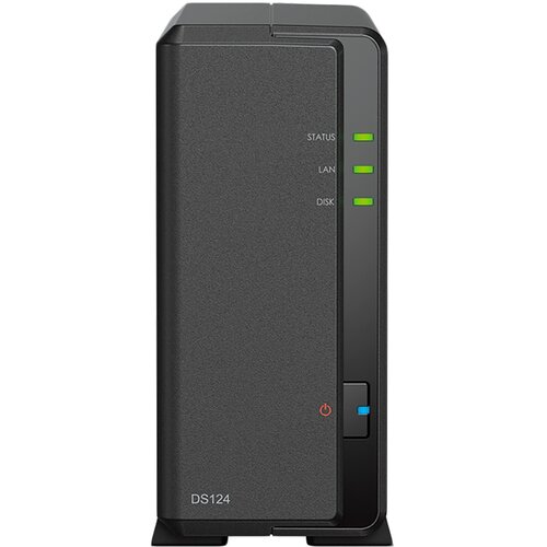 Synology DiskStation DS124 1-Bay NAS, CPU 4-core 1.7 GHz, 1 GB DDR4, 1 x 1Gbe LAN, 2 x USB 3.2 DS124 Cene