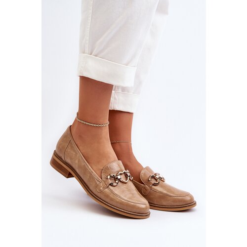 Laura Messi Leather Women's Patent Loafers 2760 Brown Cijene