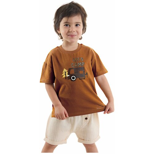 Denokids Baby Boy Muslin Shorts T-shirt Suit Cene