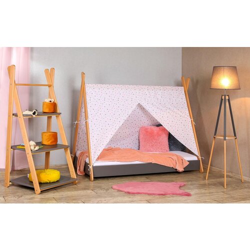  Krevet sa Nadstrešnicom i Dušekom 180X80cm Tipi Sivi Cene