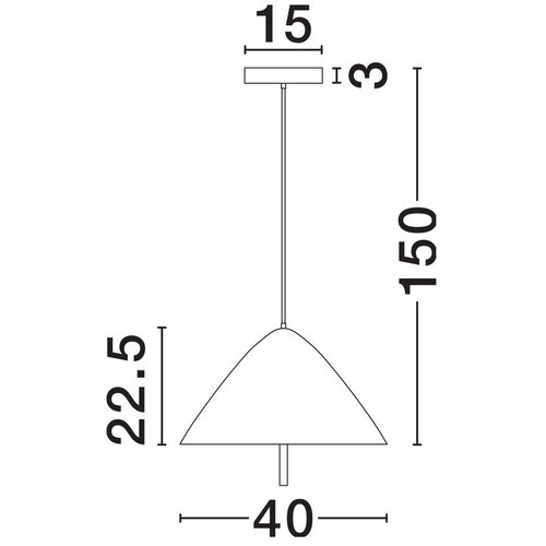 Nova Luce Mat črna kovinska LED viseča svetilka s kovinskim senčilom &amp;oslash; 40 cm Oros &amp;ndash; Slike