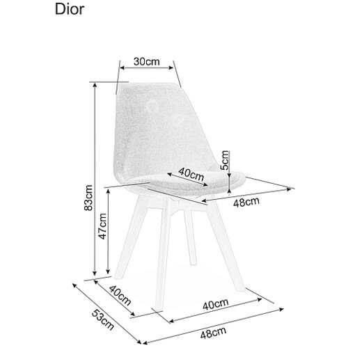 Molarem Home Stolica Dior-tamno siva Slike