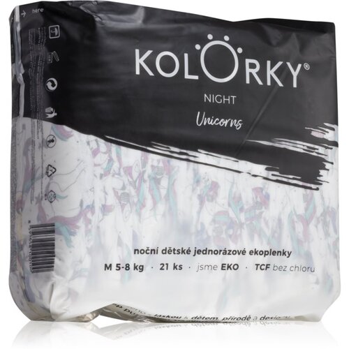 Kolorky Night Unicorn ekolo&scaron;ke plenice za enkratno uporabo za popolno za&scaron;čito ponoči velikost M 5-8 Kg 21 kos Cene