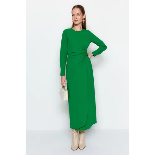 Trendyol Green Accessory Detail Aerobin Woven Dress