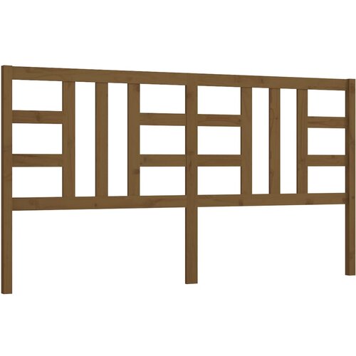 Maison Chic posteljno vzglavje - vzglavna omarica - nočna omarica medeno rjavo 206x4x100 cm trdna borovina, (21707561) Cene