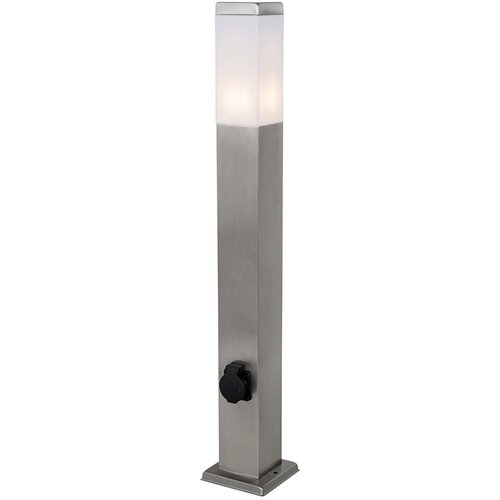 QAZQA Buitenlamp staal 80 cm met stopcontact IP44 - Malios Cene