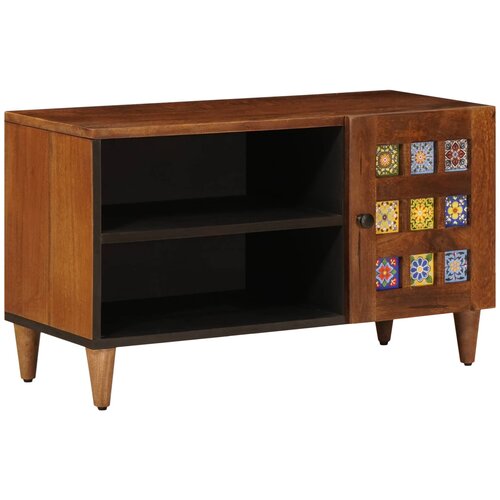 TV ormar s pohranom Orah 80 x 33 x 46 cm Čvrsto drvo manga Cijene