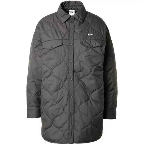 Nike Sportswear Prehodna jakna 'ESSNTL' črna / bela