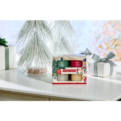 Yankee Candle Christmas Collection 4 Votive Candles darilni set Slike