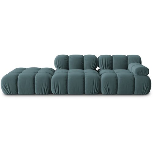 Micadoni Home modrozelena žametna sedežna garnitura 282 cm bellis &amp;ndash; Slike
