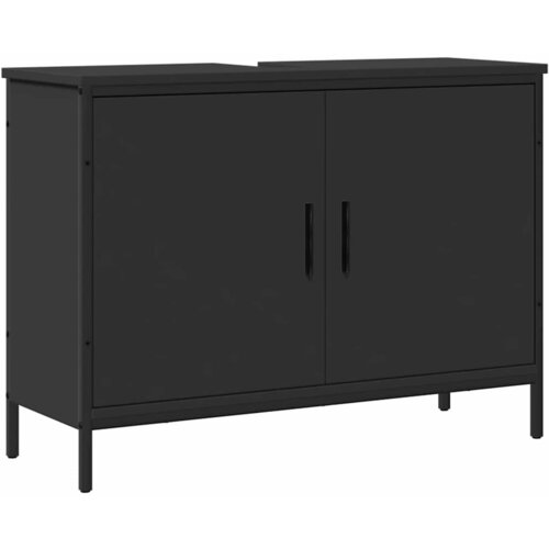 Maison Chic Omarica za umivalnik - Umivalniška omarica črna 80x30x60 cm inženirski les, (21758986) Cene