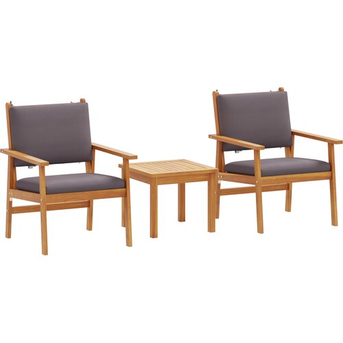 vidaXL 3-delni vrtni bistro set s blazinami iz trdega akacijevega lesa Cene
