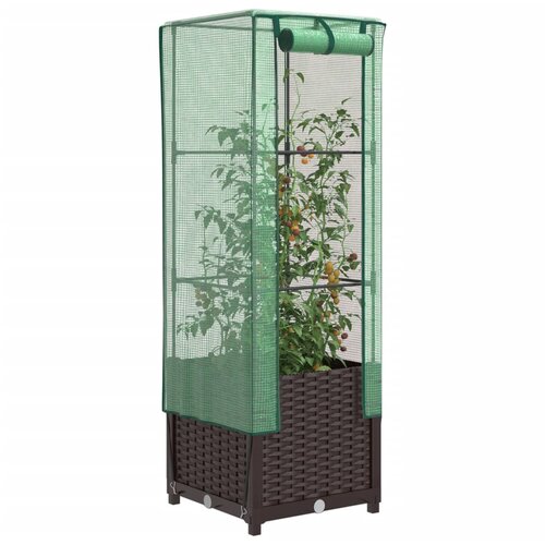 vidaXL Povišena gredica s pokrovom za staklenik 40 x 40 x 139 cm Cene