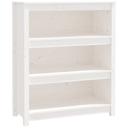 vidaXL Knjižna omara bela 80x35x97 cm trdna borovina, (20705142) Cene