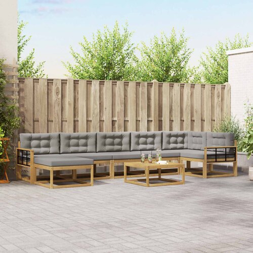  Set vanjskih sofa 8 kom. Bijela i svjetlosiva Cijene