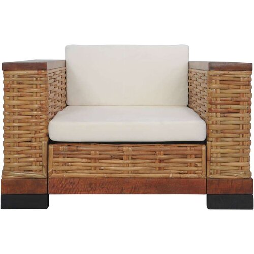 VidaXL 2-dijelni set sofa od prirodnog ratana s jastucima Slike