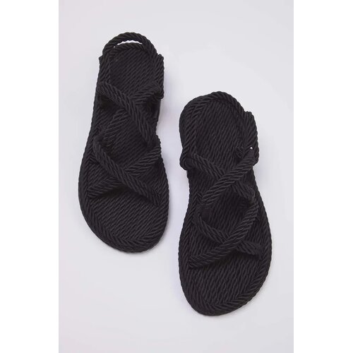 Trendyol Shoes Ženske sandale TAKSS25SD00056, Crne Slike