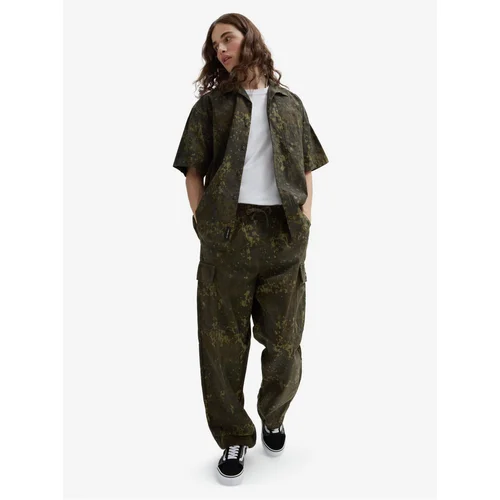 Vans Khaki Mens Patterned Pants Range Cargo Baggy Tapered - Men