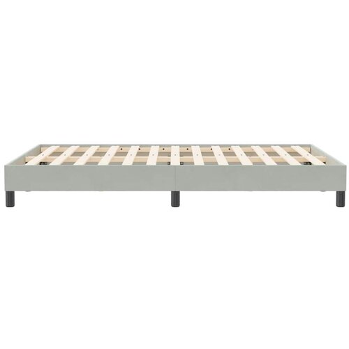 Box Spring krevet bez madraca svijetlo sivi 120x210 cm samt Slike