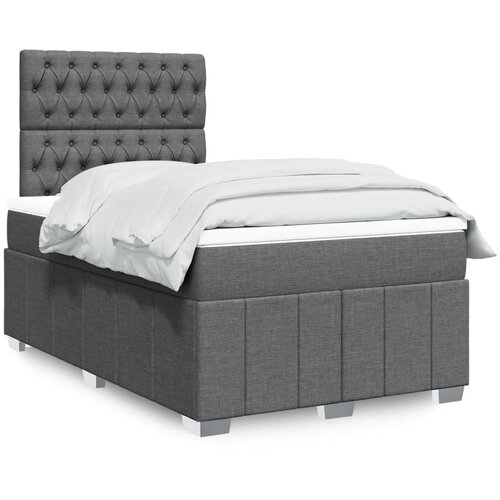  Krevet box spring s madracem tamnosivi 120 x 190 cm tkanina Cijene