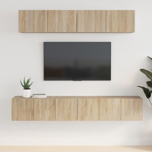 The Living Store Komplet TV omaric 5-delni sonoma hrast inženirski les - Komplet TV Omaric, (21374152) Slike