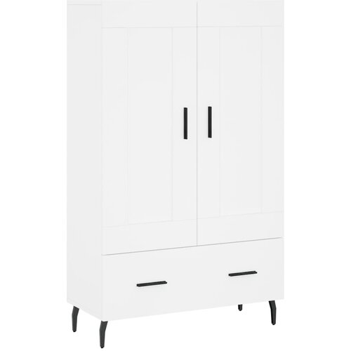  Visoka komoda bijela 69,5 x 31 x 115 cm od konstruiranog drva Slike