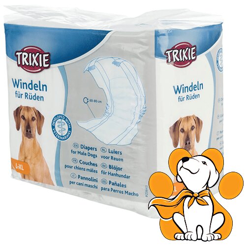 Trixie diapers Male, Pelene Za Mužjake - 12 Komada, 60-80cm, L-XL Slike