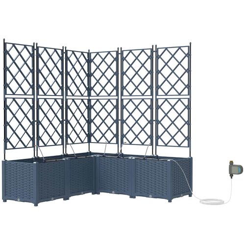  Vrtna saksija Siva 40 x 40 x 125,5 cm PP Slike