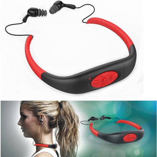 Venisymlis Stereo slušalke z vodoodpornimi IPX8 8 GB za podvodne športe MP3 glasbeni predvajalnik, nameščene na vratu, (22060245) Cene
