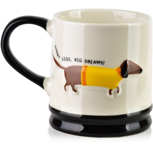 Mondex Skodelica porcelan Affekdesign Doxie 8x12,3x9,2cm bela 1kos, (5000300826) Cene