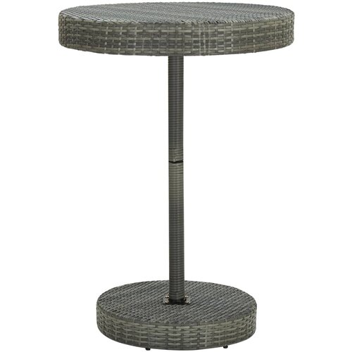 vidaXL Vrtna miza siva 75,5x106 cm poli ratan, (20665430) Cene